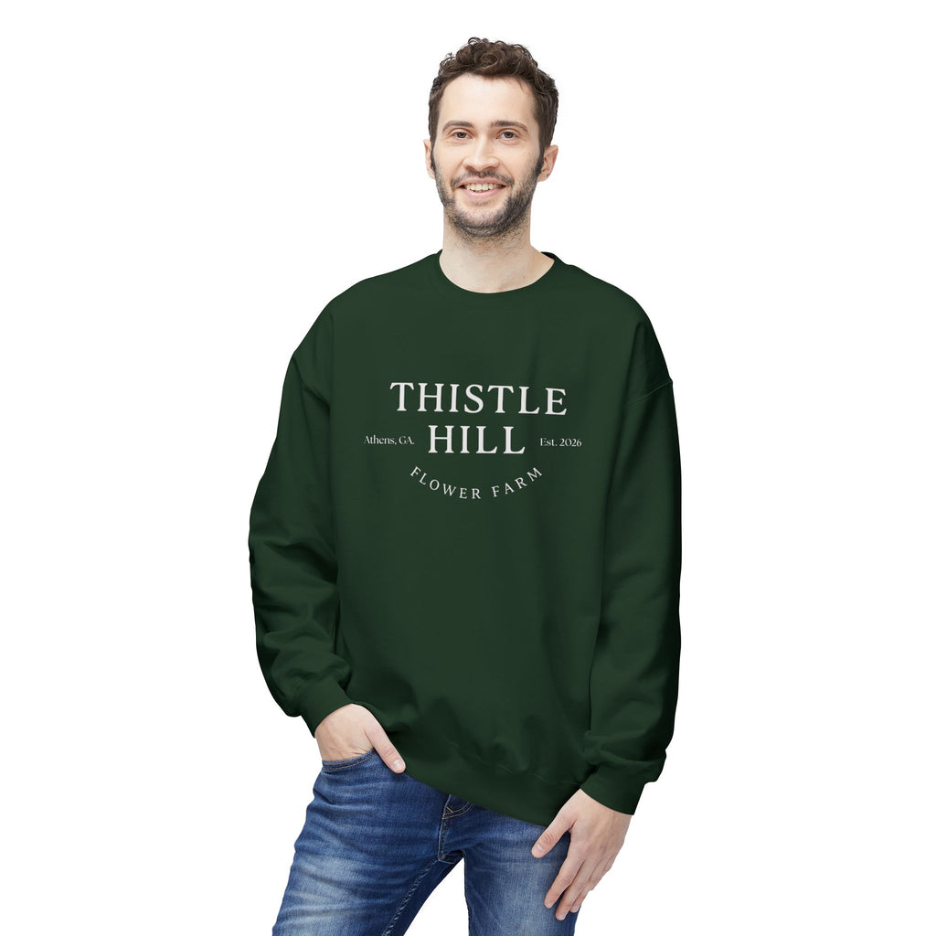Midweight Softstyle Fleece Crewneck Sweatshirt (white)