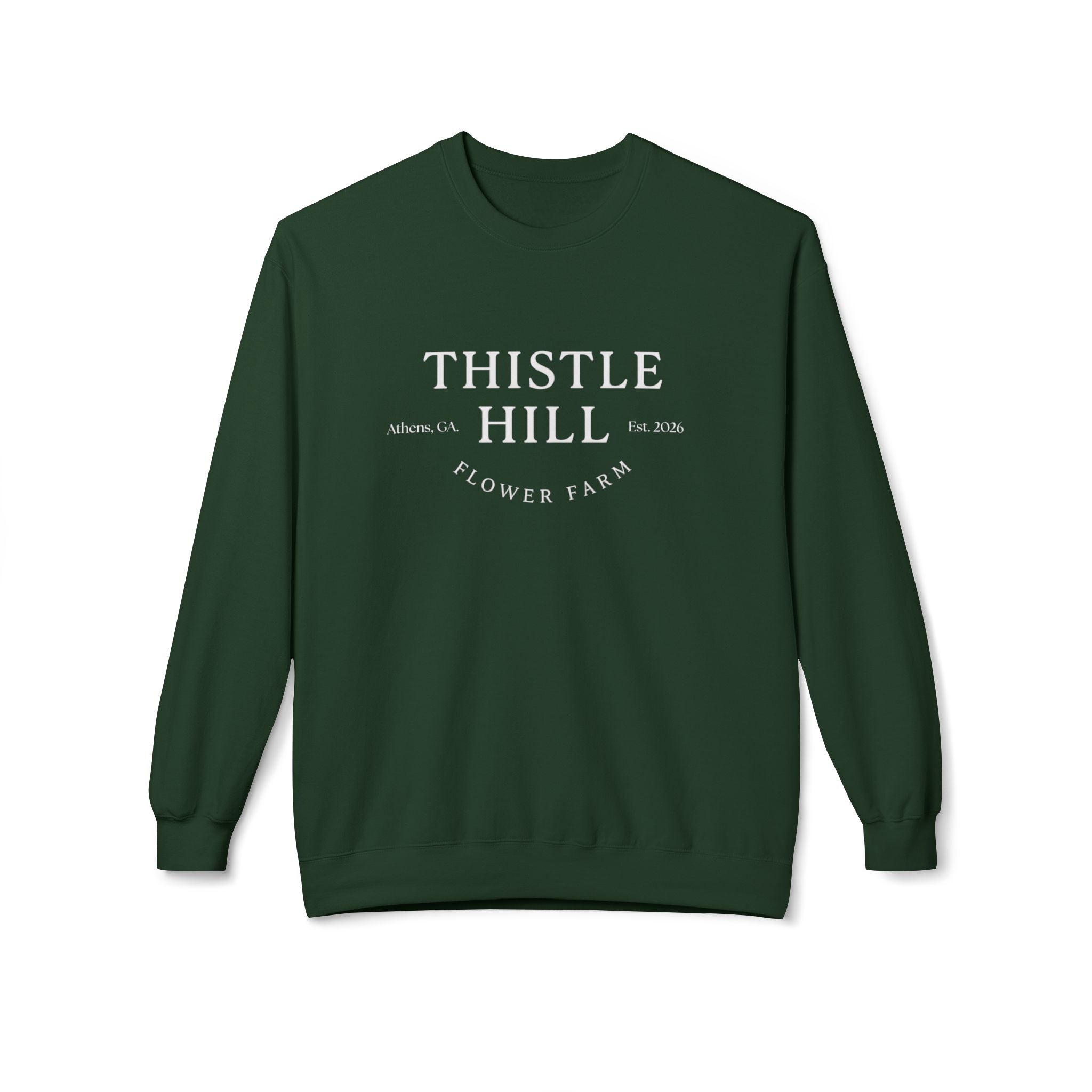 Midweight Softstyle Fleece Crewneck Sweatshirt (white)