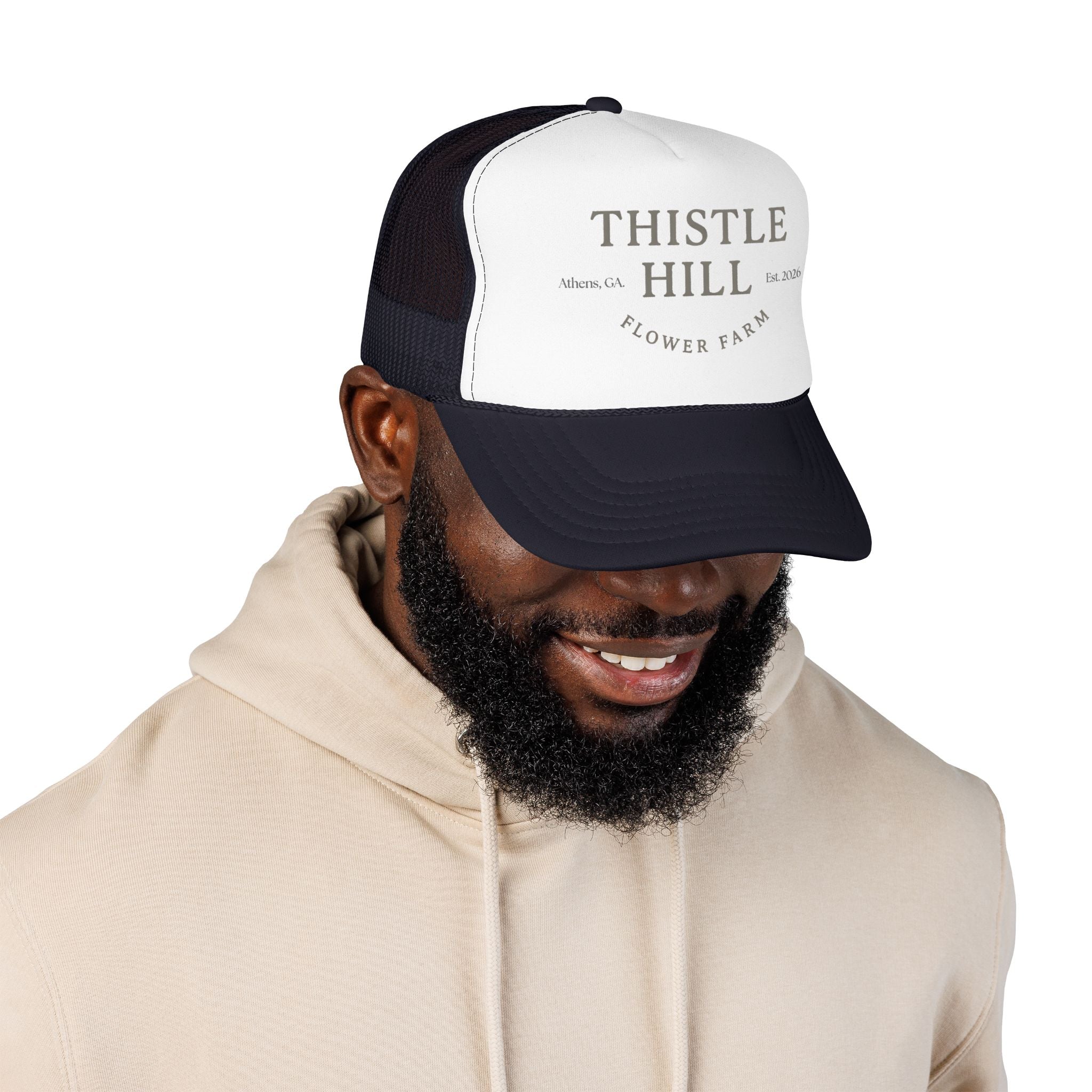 Thistle Hill Flower Farm Foam Trucker Hat (GREY)
