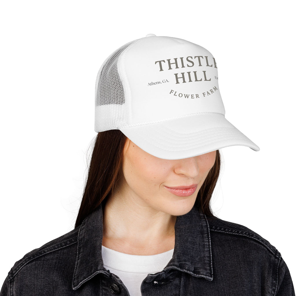 Thistle Hill Flower Farm Foam Trucker Hat (GREY)