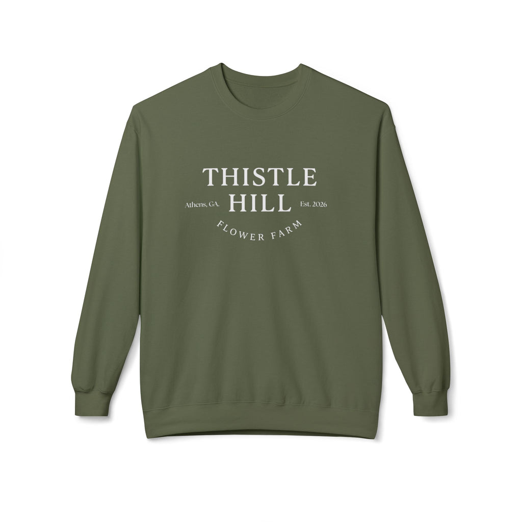 Midweight Softstyle Fleece Crewneck Sweatshirt (white)