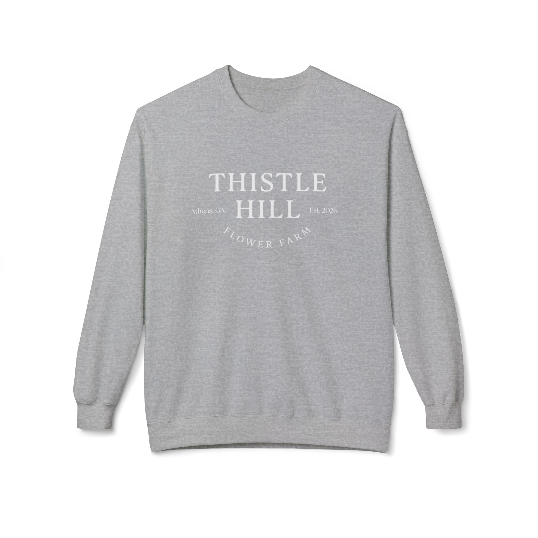 Midweight Softstyle Fleece Crewneck Sweatshirt (white)