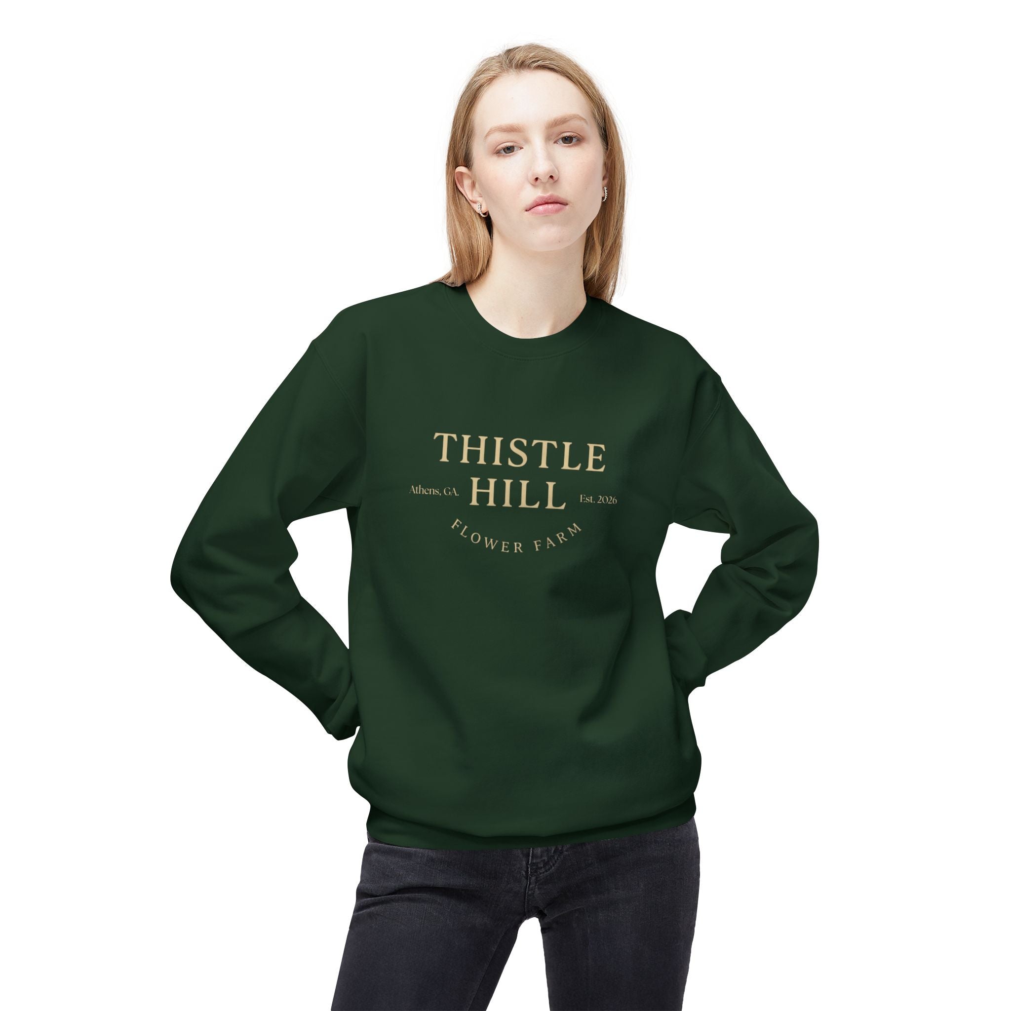 Midweight Softstyle Fleece Crewneck Sweatshirt (TAN)