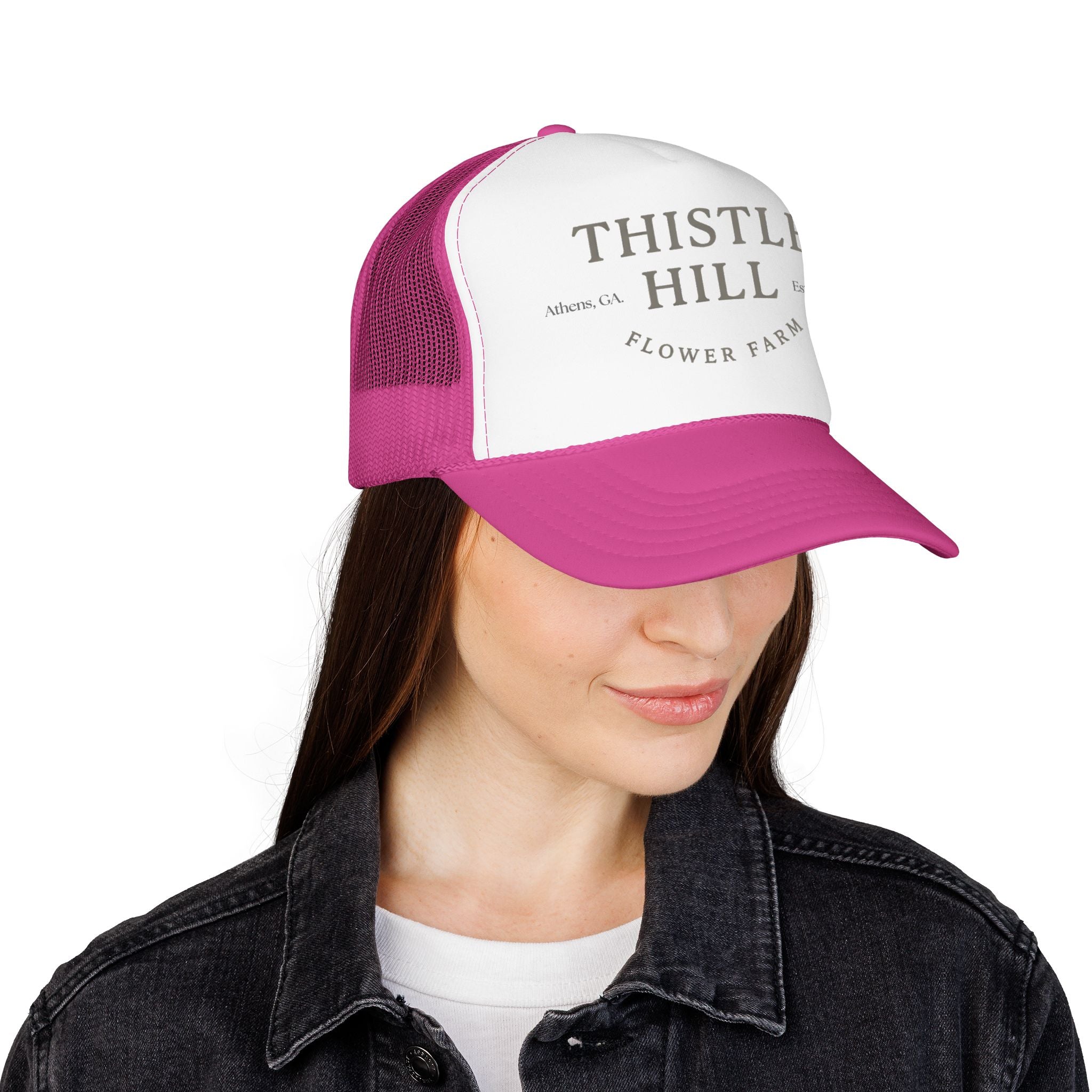 Thistle Hill Flower Farm Foam Trucker Hat (GREY)