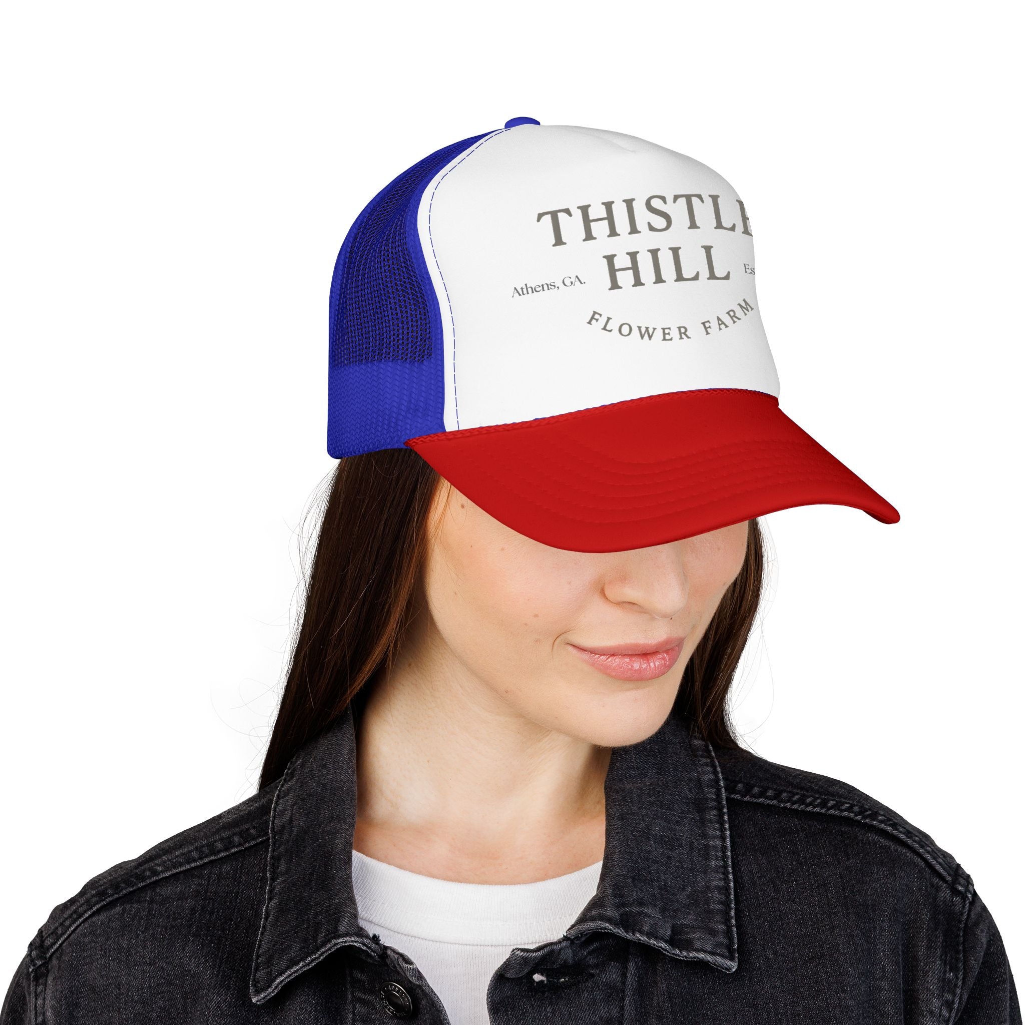 Thistle Hill Flower Farm Foam Trucker Hat (GREY)