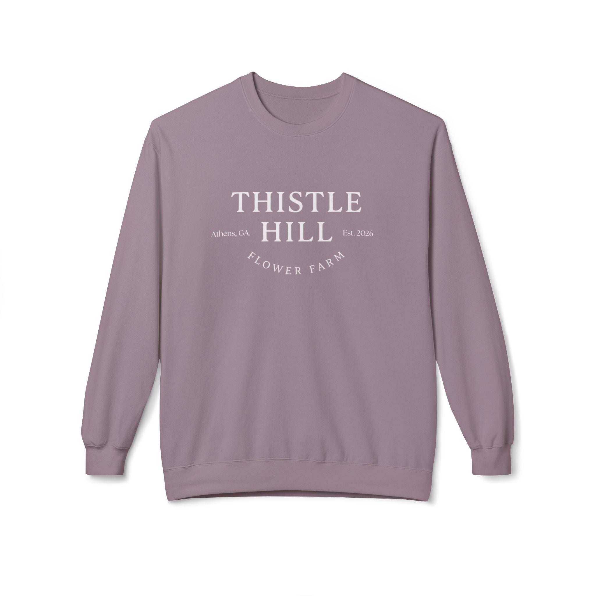 Midweight Softstyle Fleece Crewneck Sweatshirt (white)