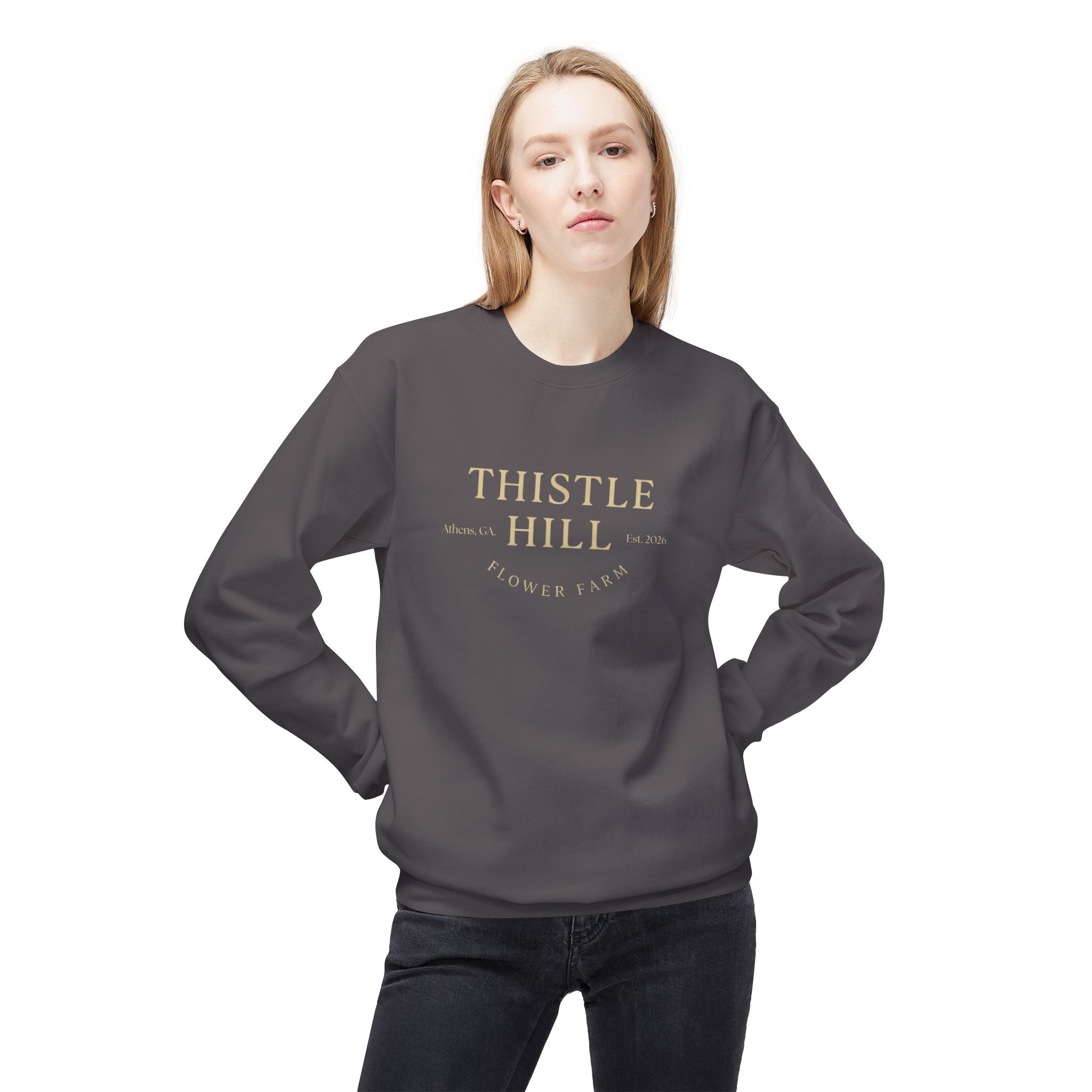 Midweight Softstyle Fleece Crewneck Sweatshirt (TAN)