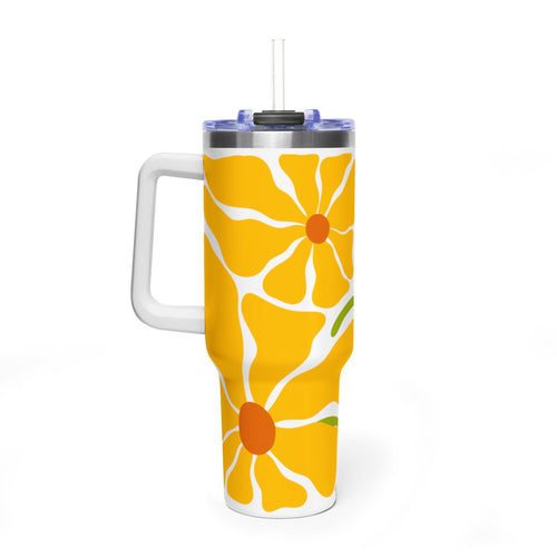 40oz Thermal Tumbler — Sunflower Insulated Travel Cup