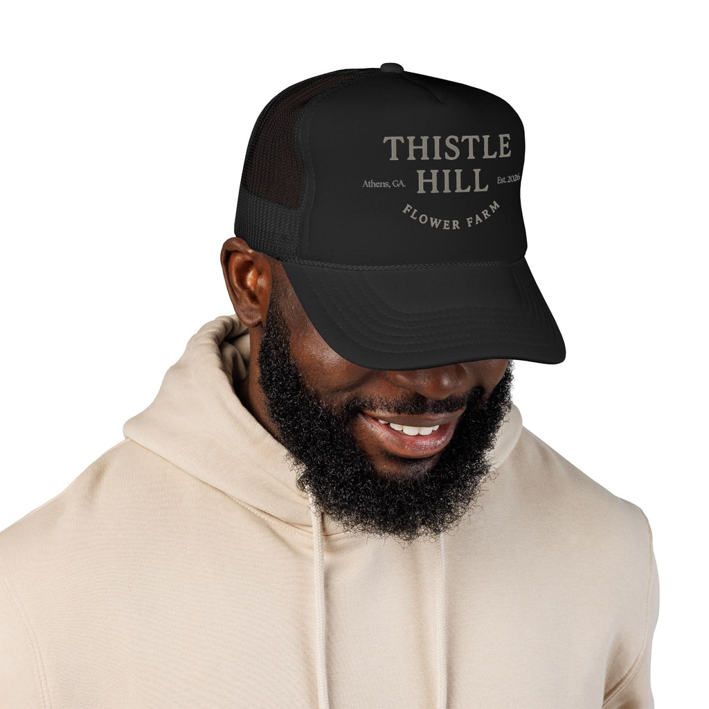 Thistle Hill Flower Farm Foam Trucker Hat (GREY)