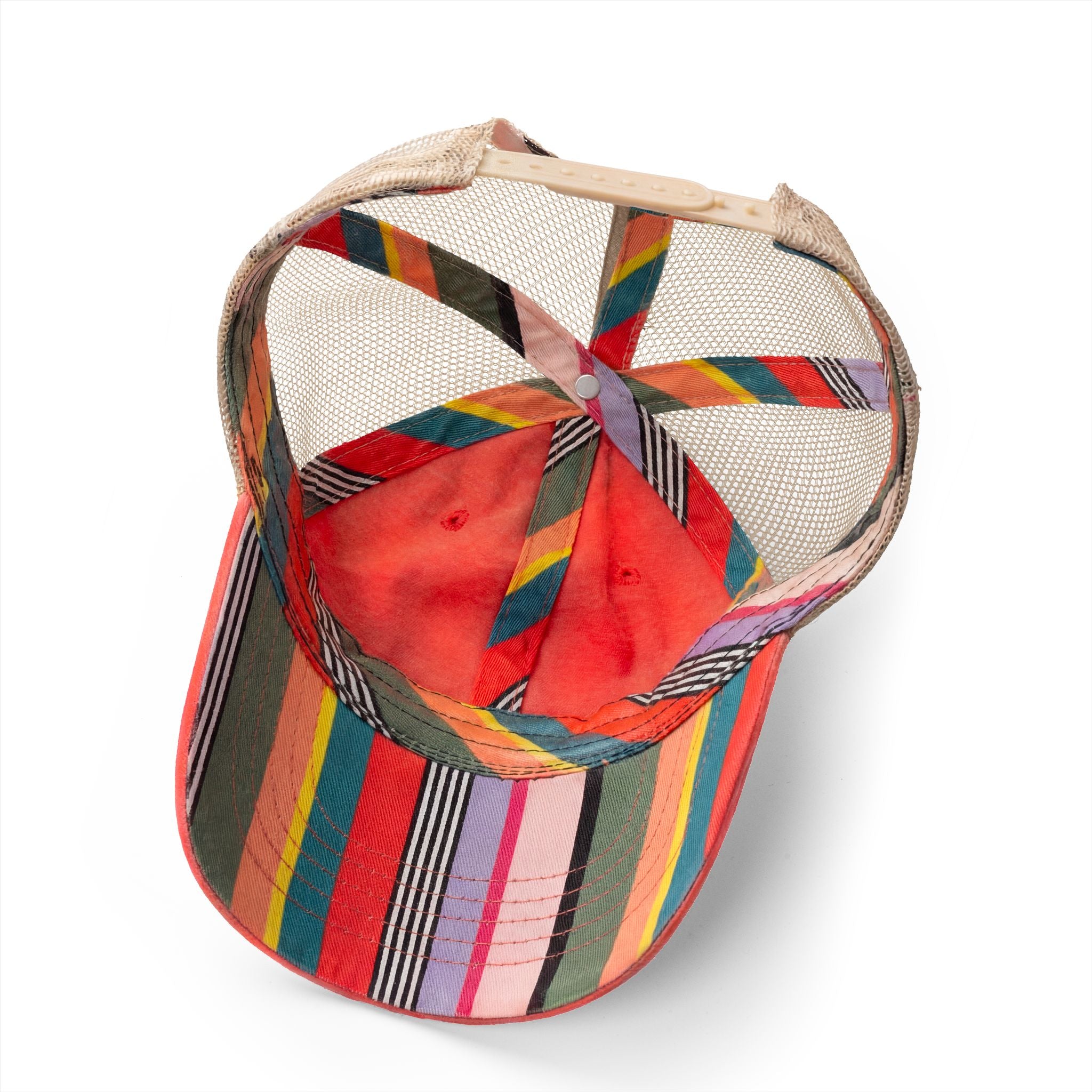 Women's Washed Mesh-Back Cap (White)