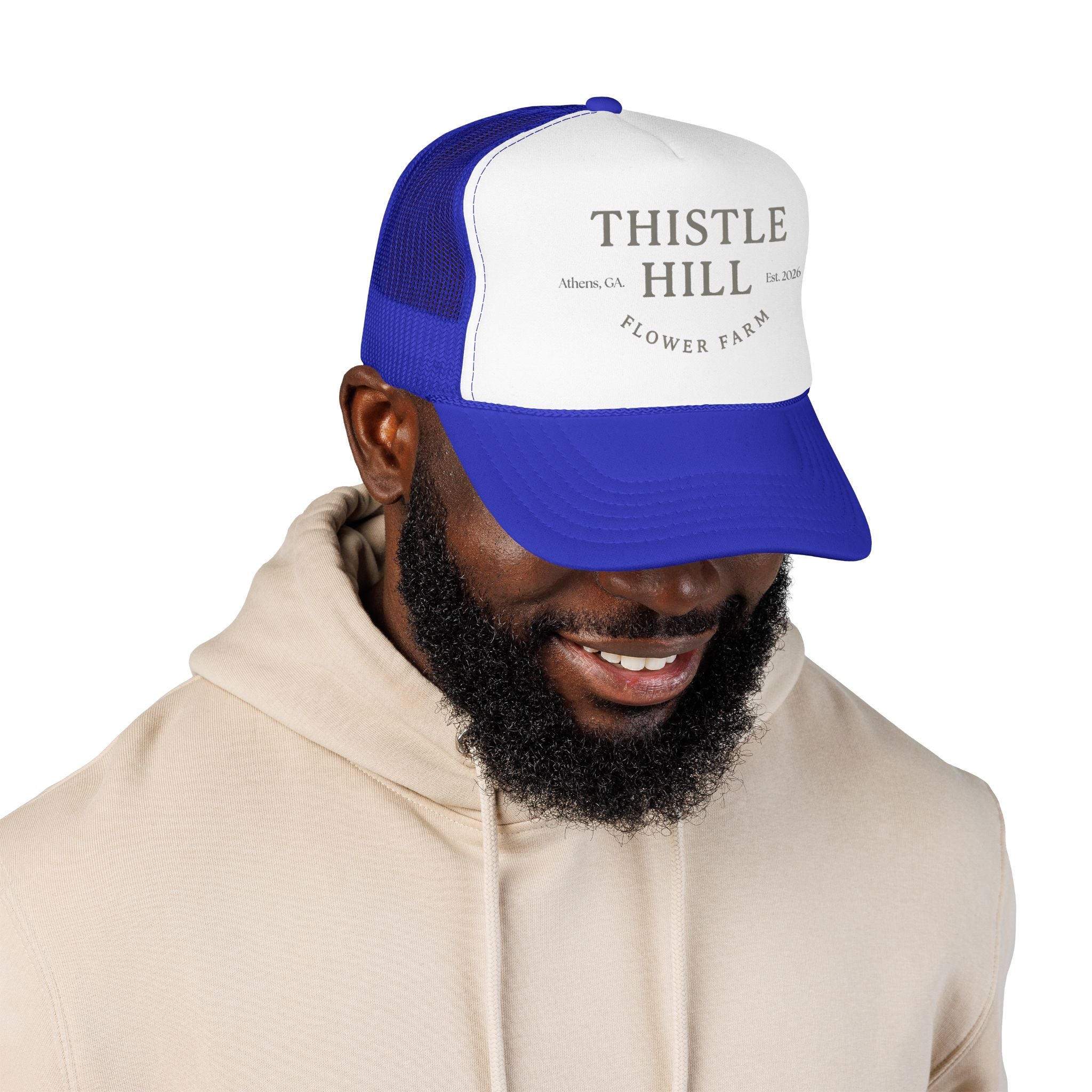 Thistle Hill Flower Farm Foam Trucker Hat (GREY)