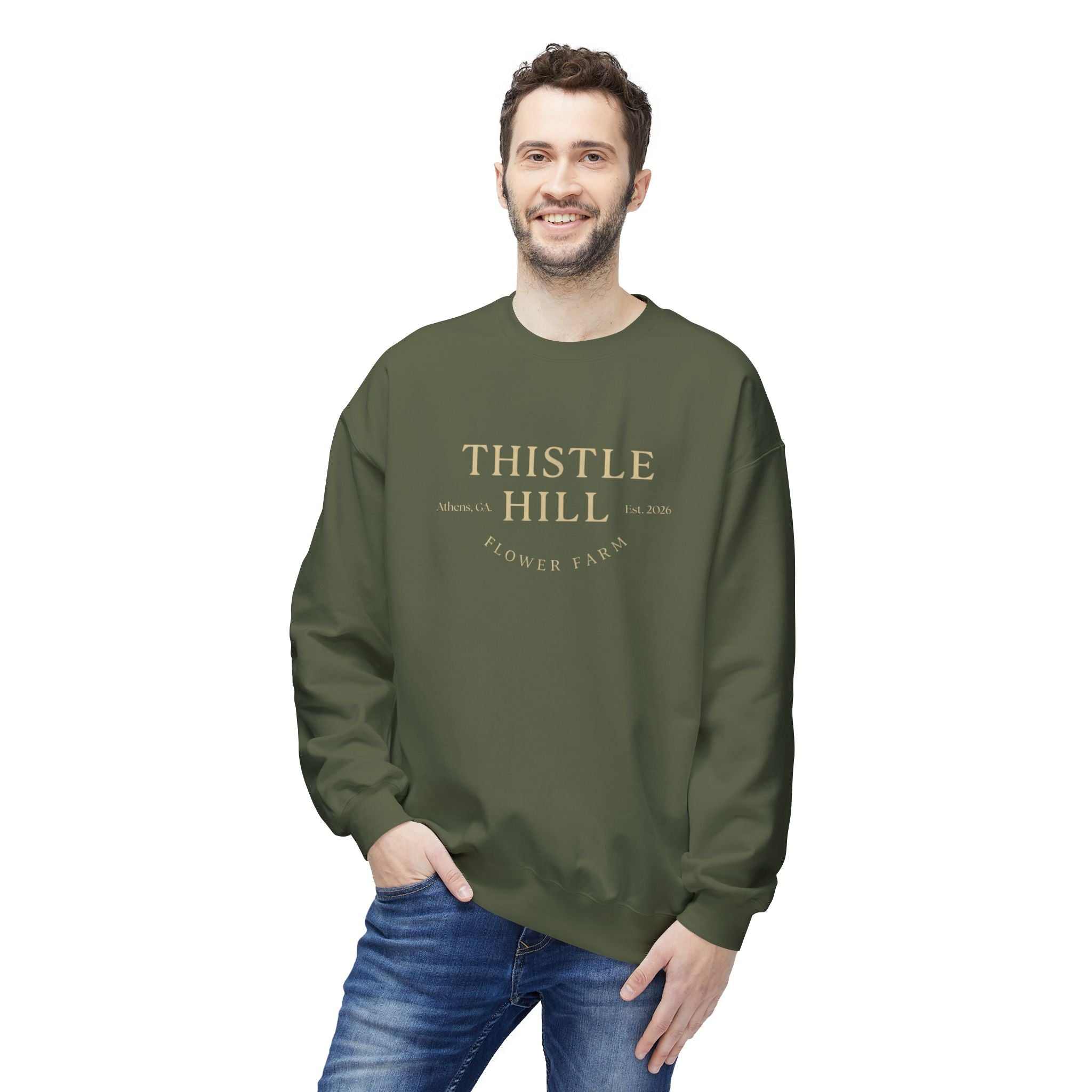 Midweight Softstyle Fleece Crewneck Sweatshirt (TAN)