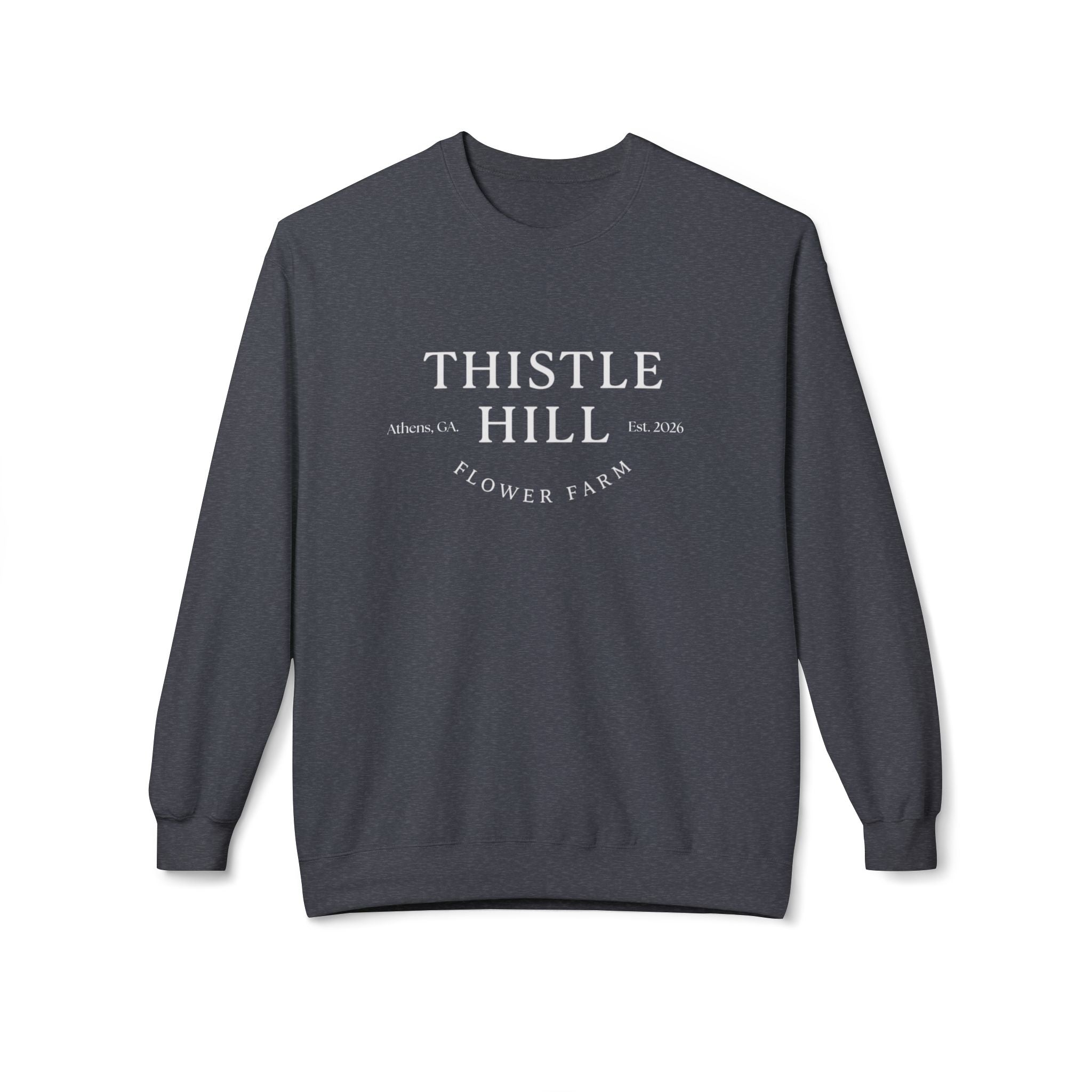 Midweight Softstyle Fleece Crewneck Sweatshirt (white)