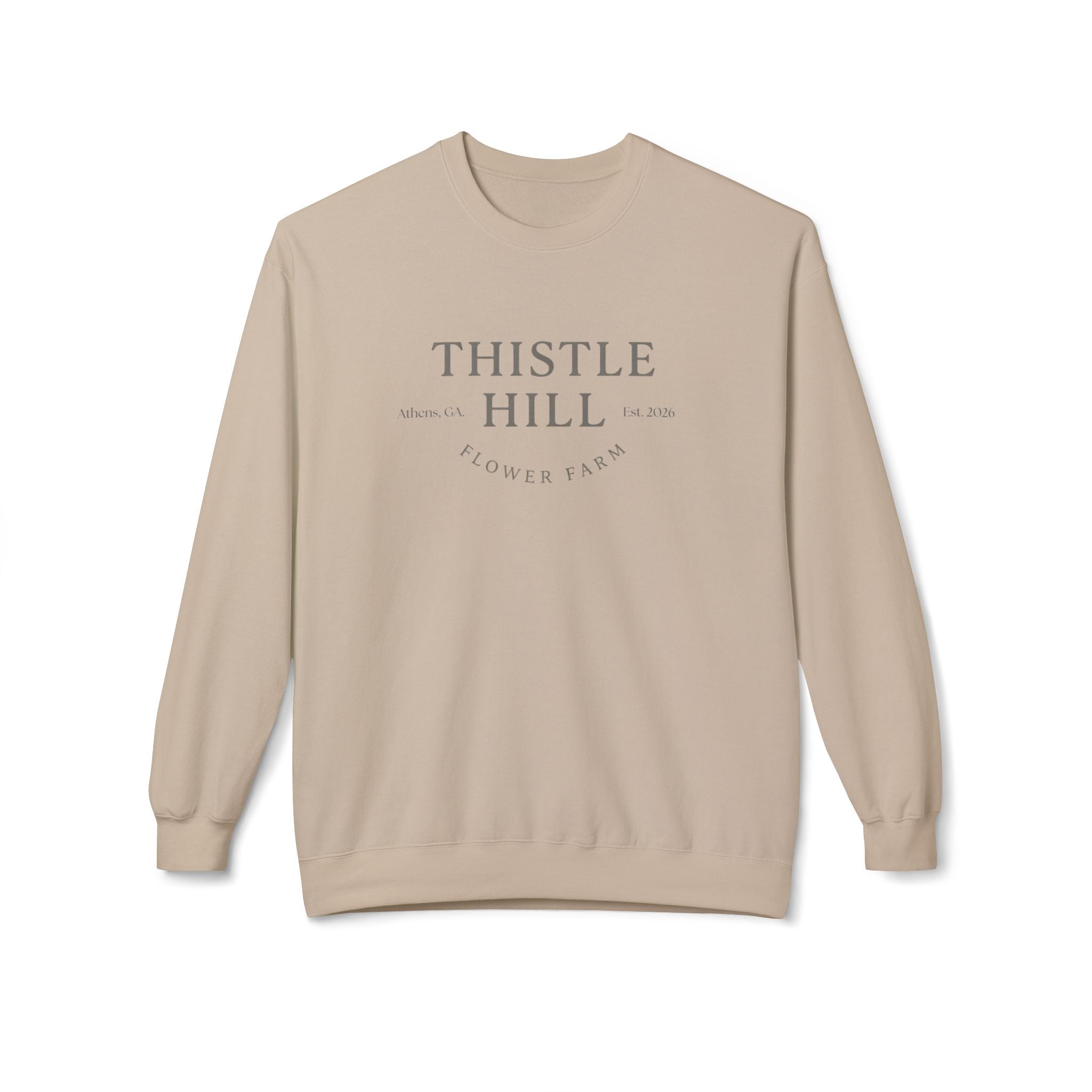 Midweight Softstyle Fleece Crewneck Sweatshirt (GREY)