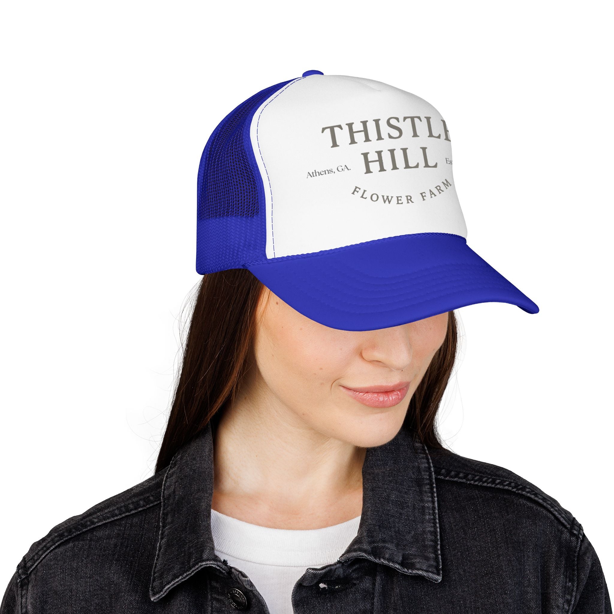 Thistle Hill Flower Farm Foam Trucker Hat (GREY)