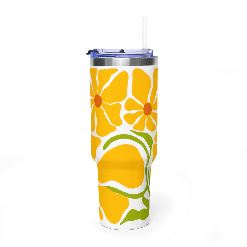 40oz Thermal Tumbler — Sunflower Insulated Travel Cup