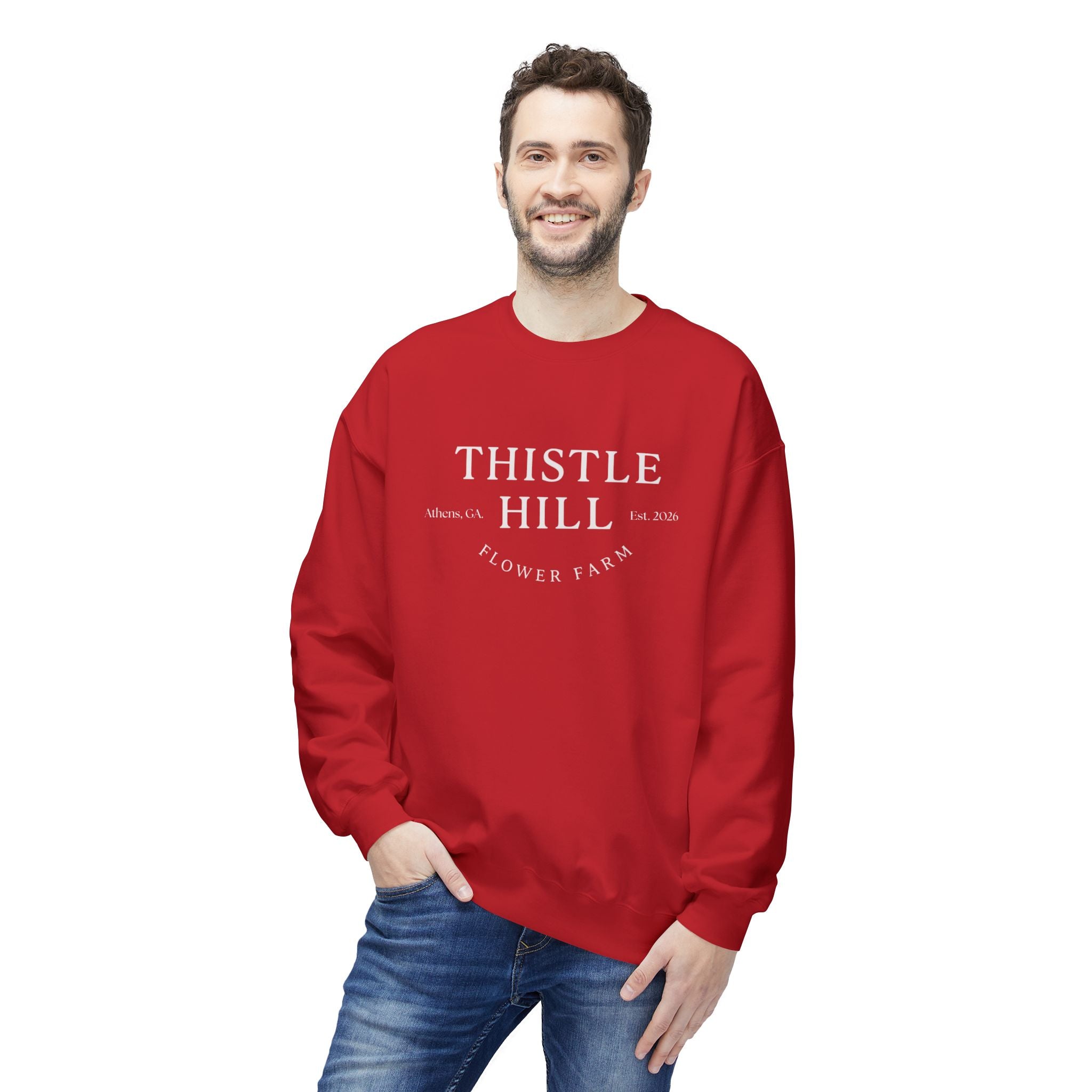 Midweight Softstyle Fleece Crewneck Sweatshirt (white)