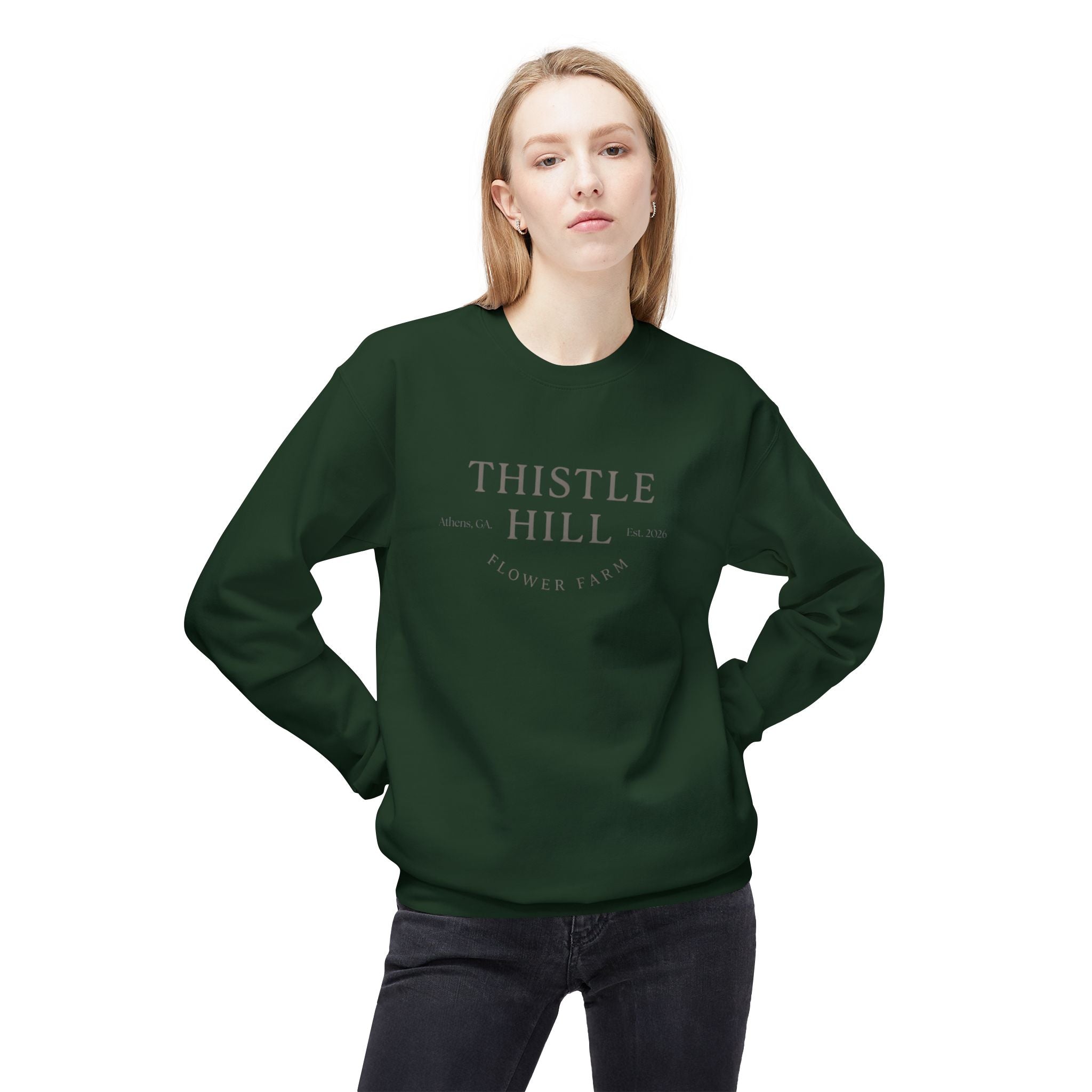 Midweight Softstyle Fleece Crewneck Sweatshirt (GREY)