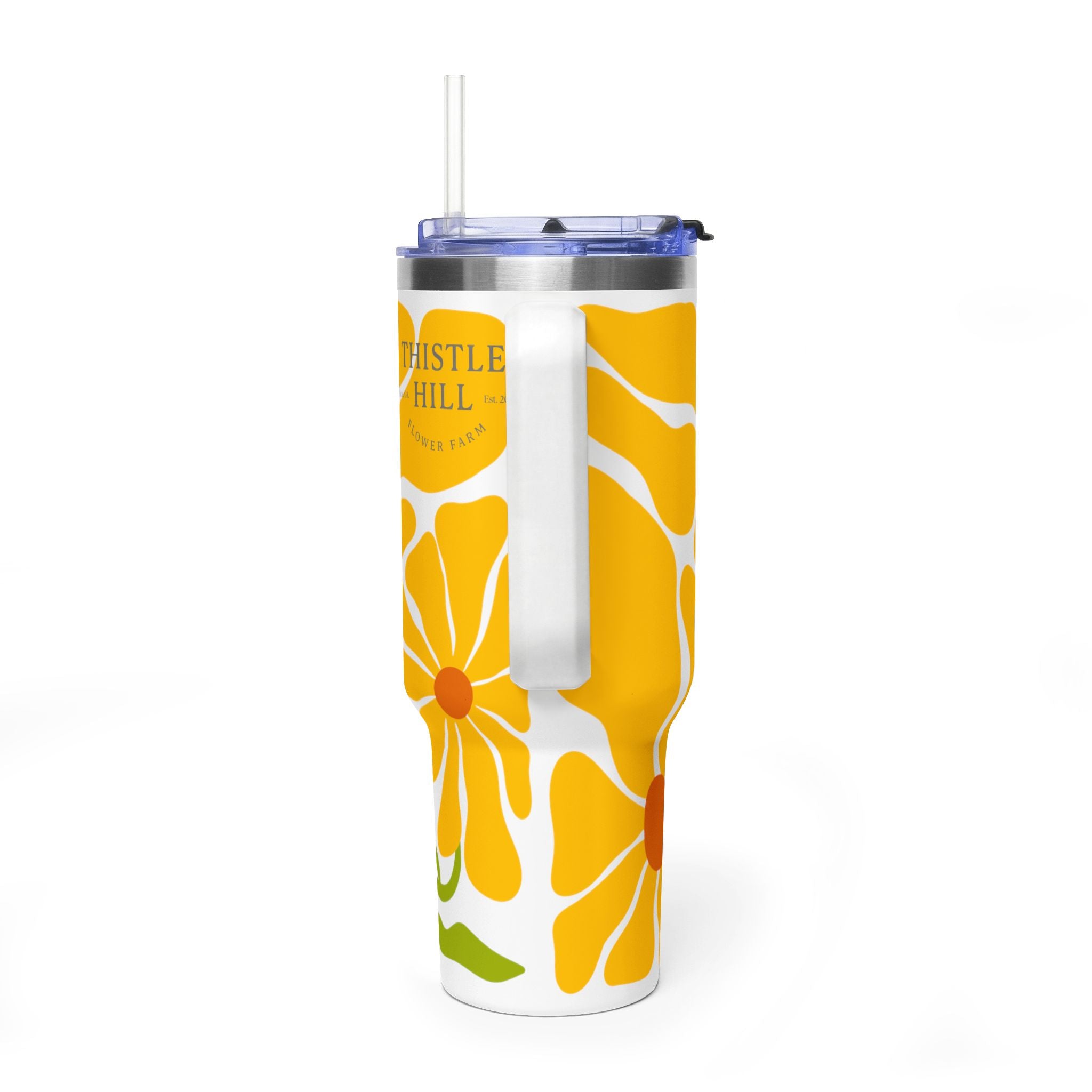 40oz Thermal Tumbler — Sunflower Insulated Travel Cup