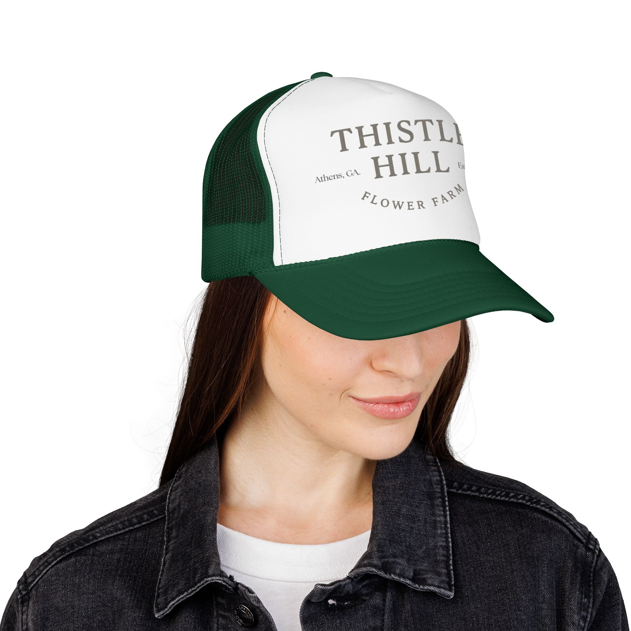 Thistle Hill Flower Farm Foam Trucker Hat (GREY)
