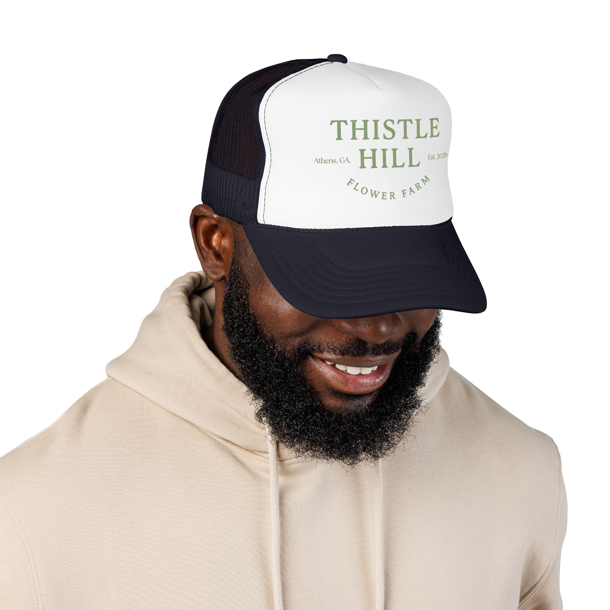 Thistle Hill Flower Farm Foam Trucker Hat (GREEN)