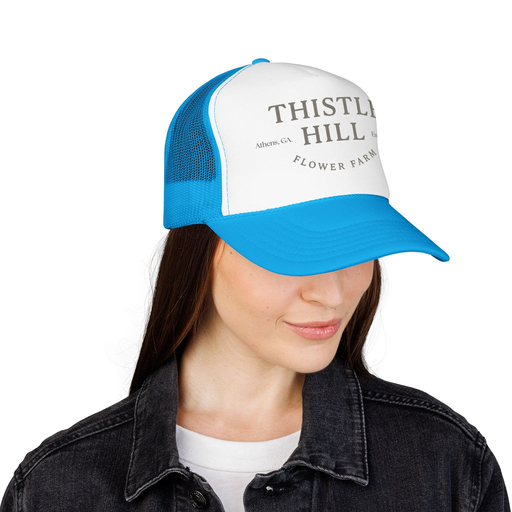 Thistle Hill Flower Farm Foam Trucker Hat (GREY)