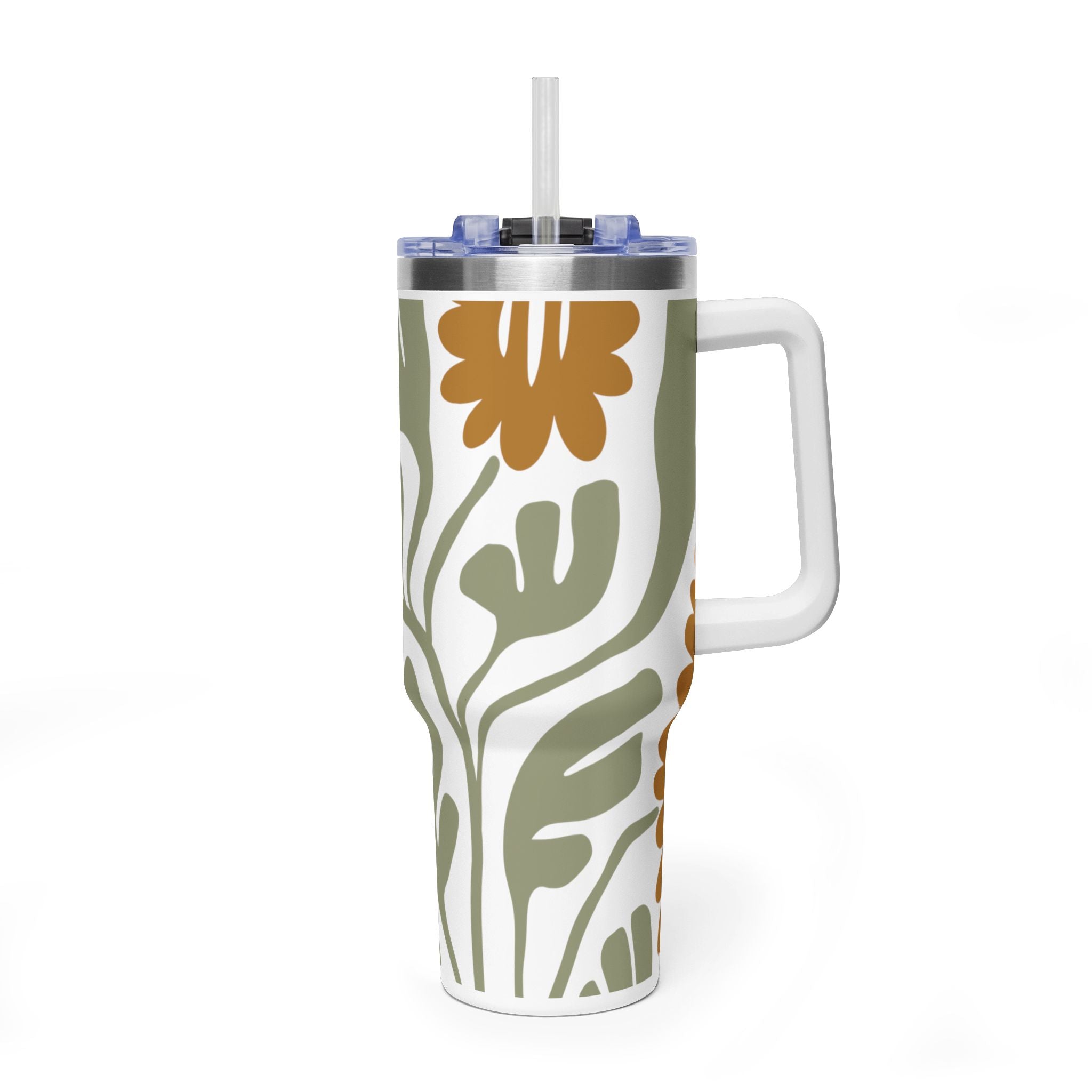 40oz Thermal Tumbler — Modern Marigold Insulated Travel Cup