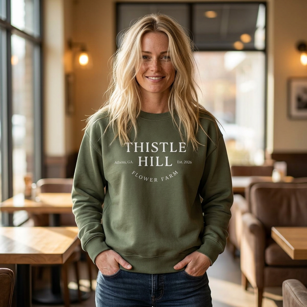 Midweight Softstyle Fleece Crewneck Sweatshirt (white)