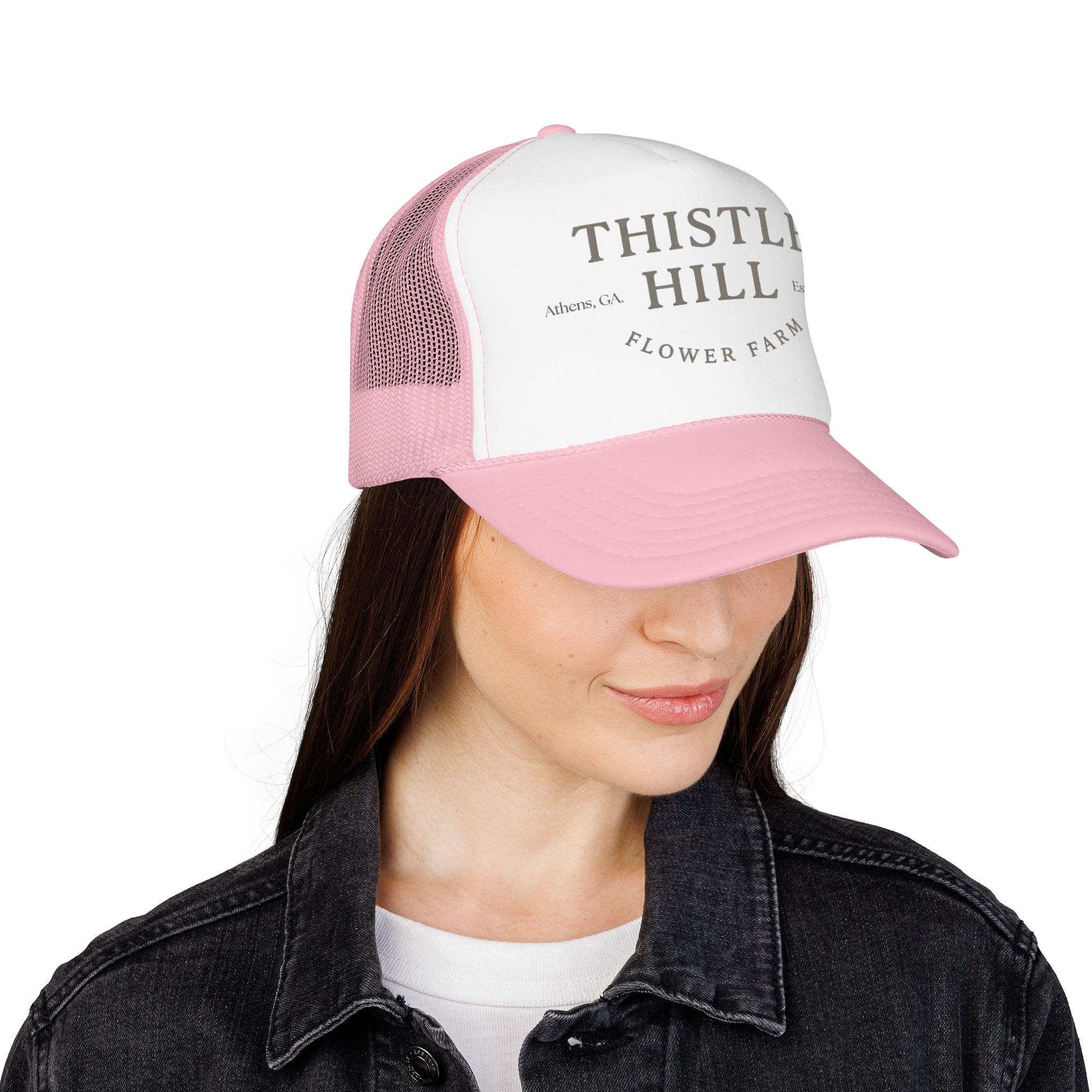 Thistle Hill Flower Farm Foam Trucker Hat (GREY)