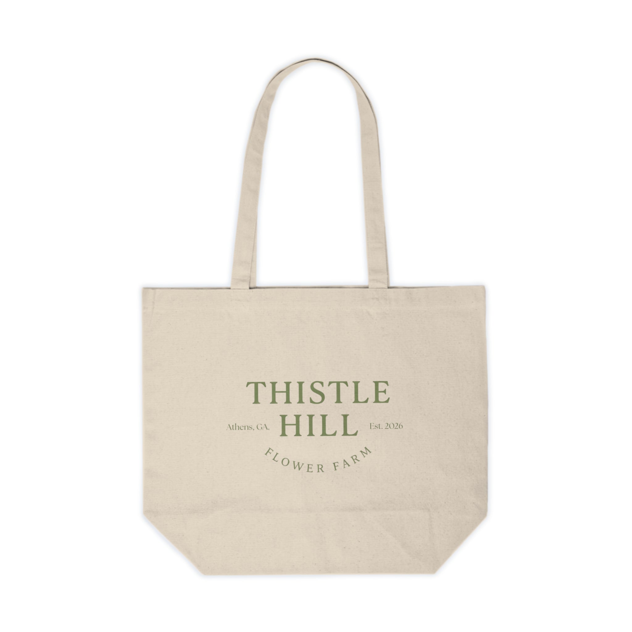 Thistle Hill Flower Farm Canvas Tote — Rustic Farmers Market Shopping Bag