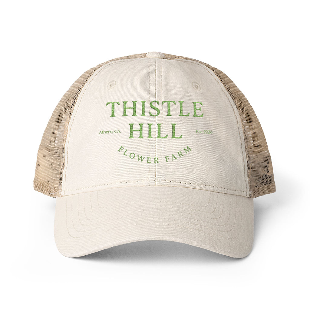 Women's Washed Mesh-Back Cap (Green)