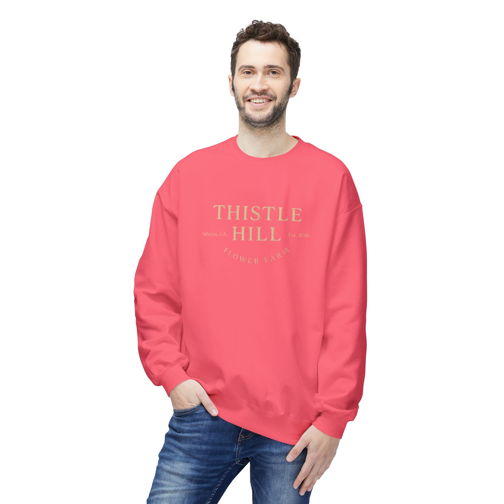 Midweight Softstyle Fleece Crewneck Sweatshirt (TAN)