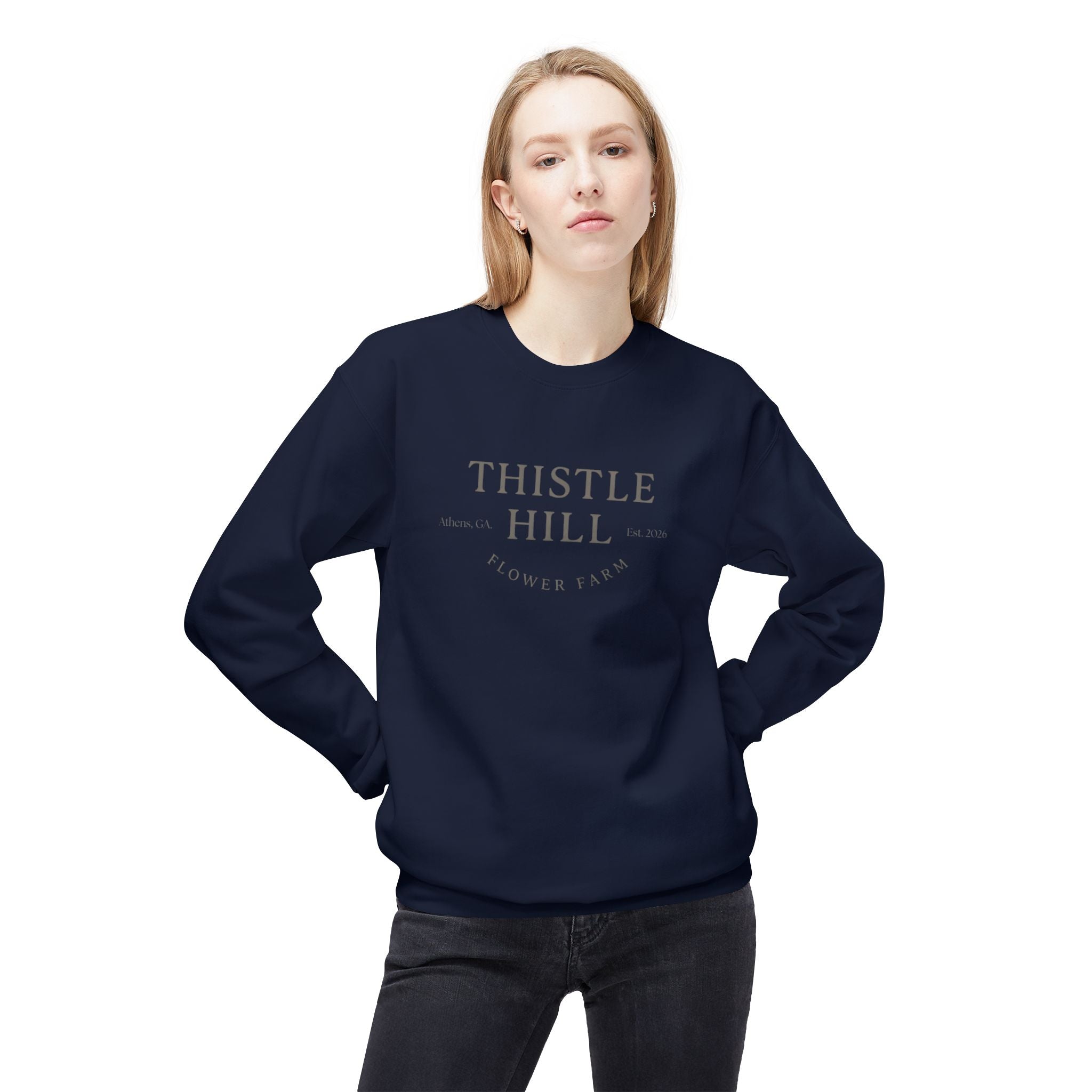 Midweight Softstyle Fleece Crewneck Sweatshirt (GREY)