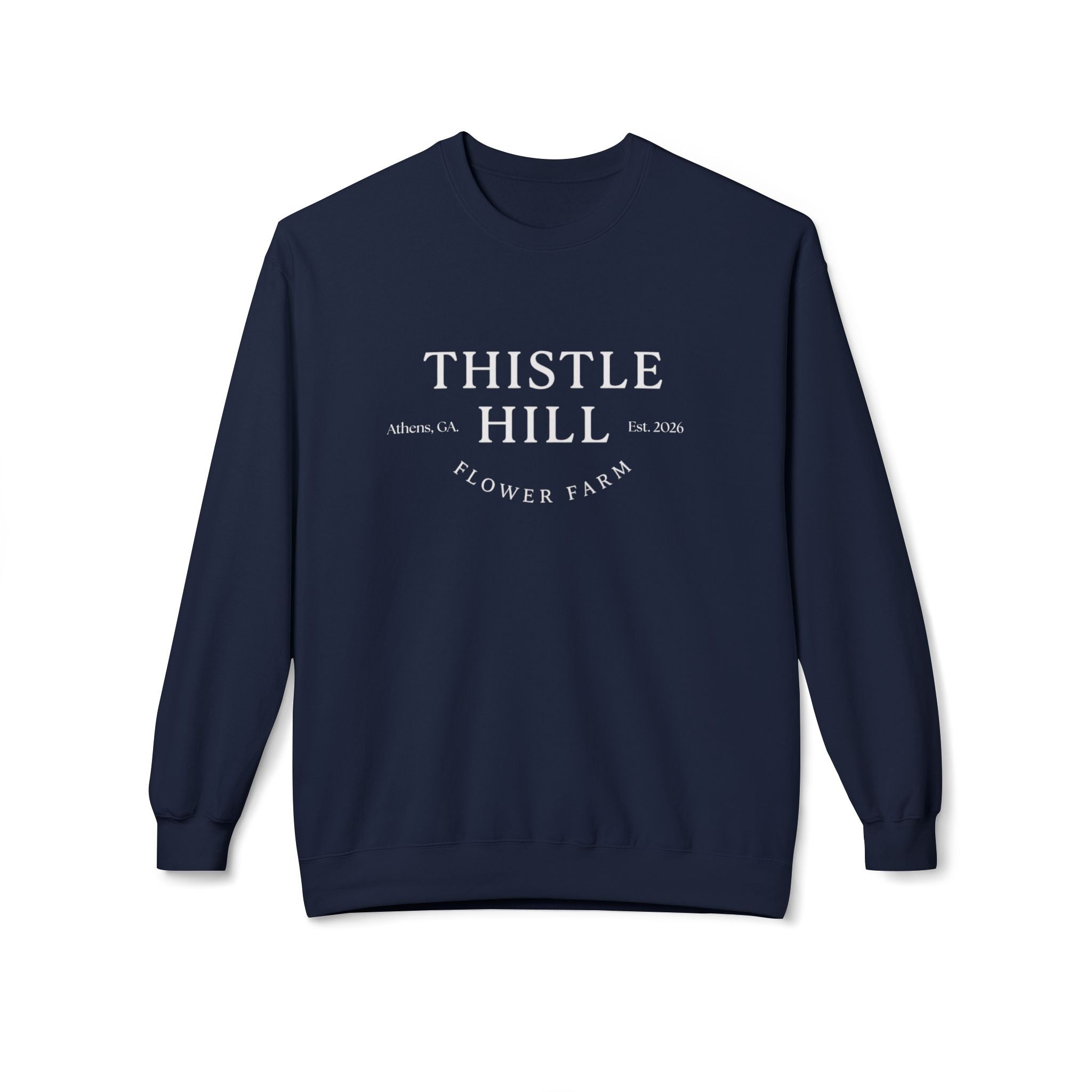 Midweight Softstyle Fleece Crewneck Sweatshirt (white)