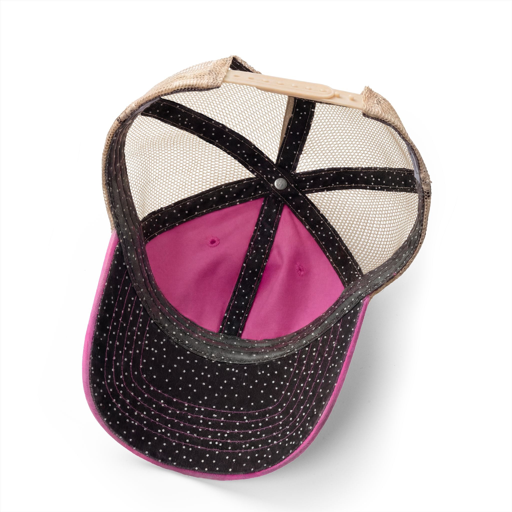 Women's Washed Mesh-Back Cap (White)