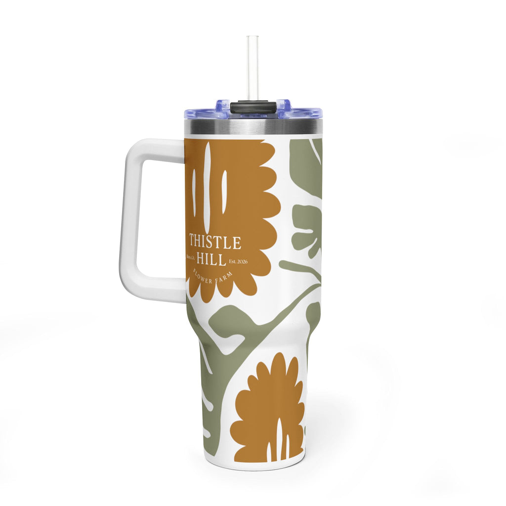 40oz Thermal Tumbler — Modern Marigold Insulated Travel Cup