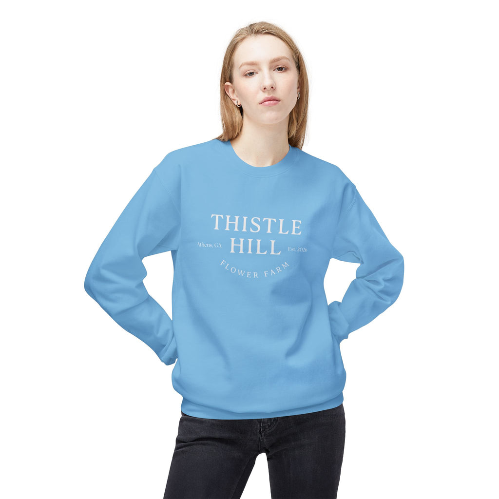 Midweight Softstyle Fleece Crewneck Sweatshirt (white)
