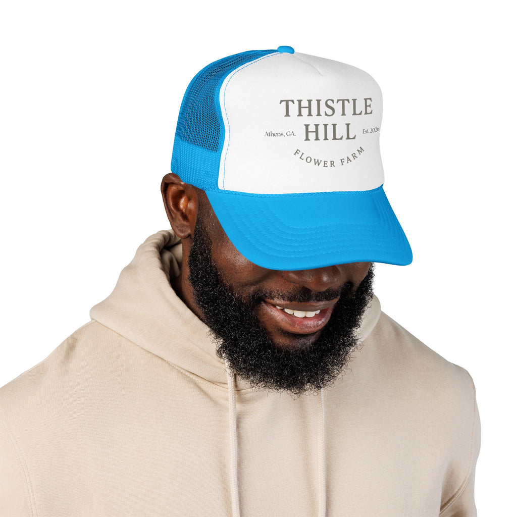 Thistle Hill Flower Farm Foam Trucker Hat (GREY)
