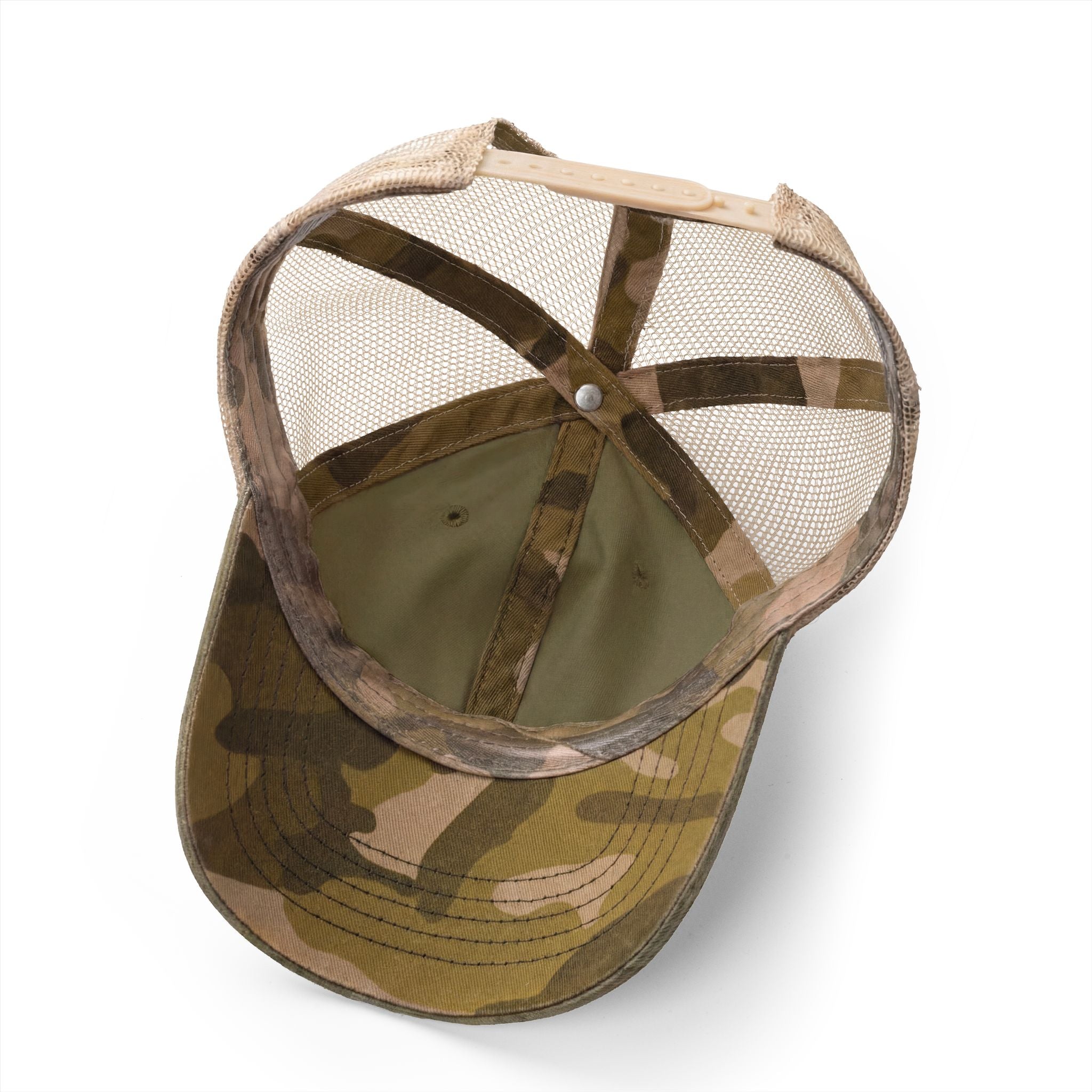 Women's Washed Mesh-Back Cap (White)