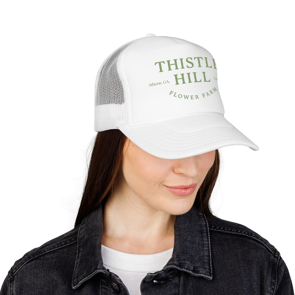 Thistle Hill Flower Farm Foam Trucker Hat (GREEN)