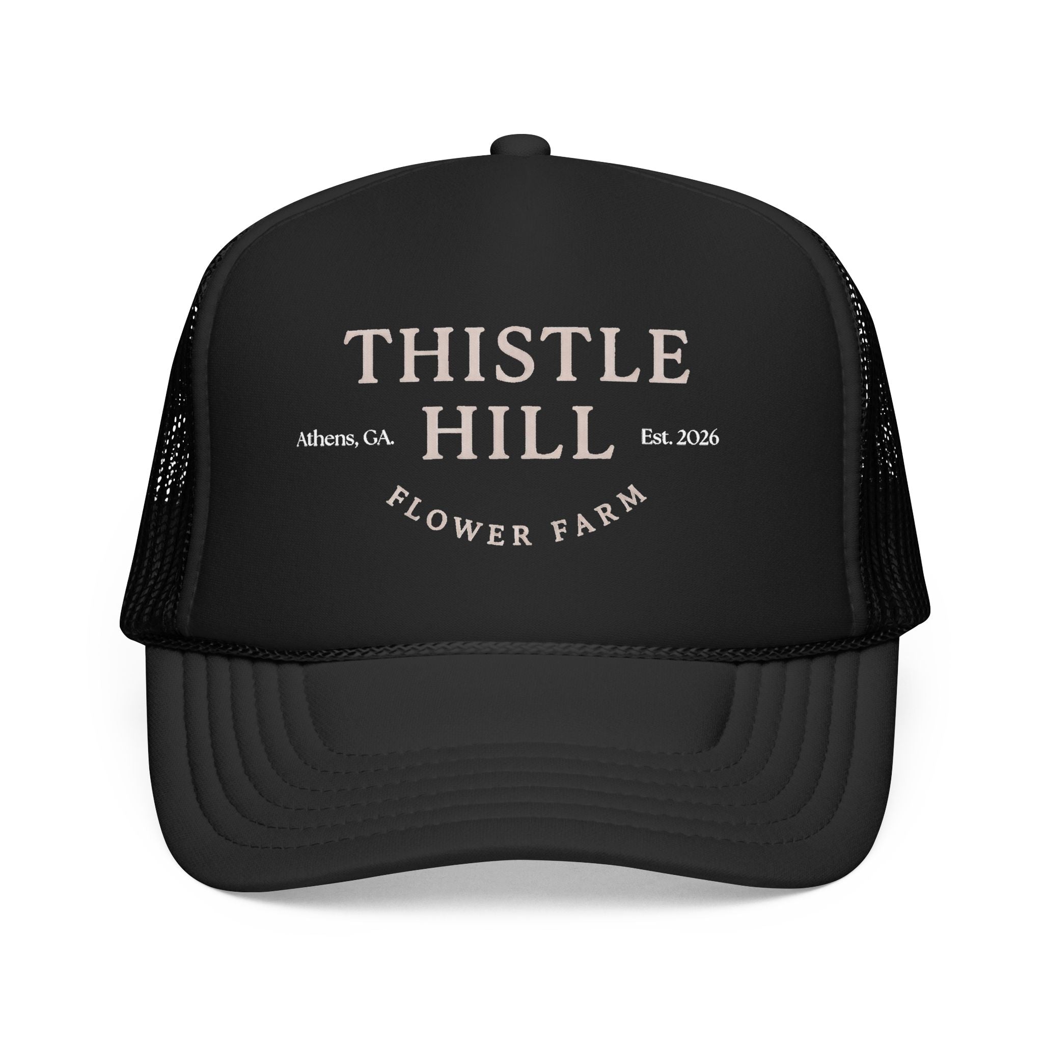 Thistle Hill Flower Farm Foam Trucker Hat (WHITE)