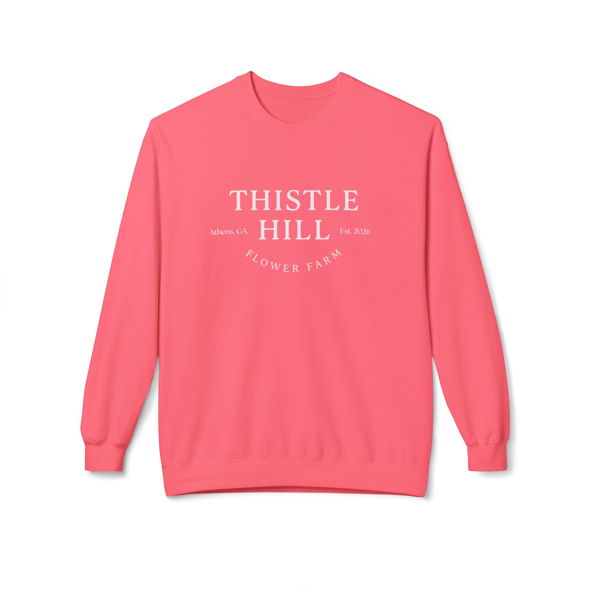 Midweight Softstyle Fleece Crewneck Sweatshirt (white)