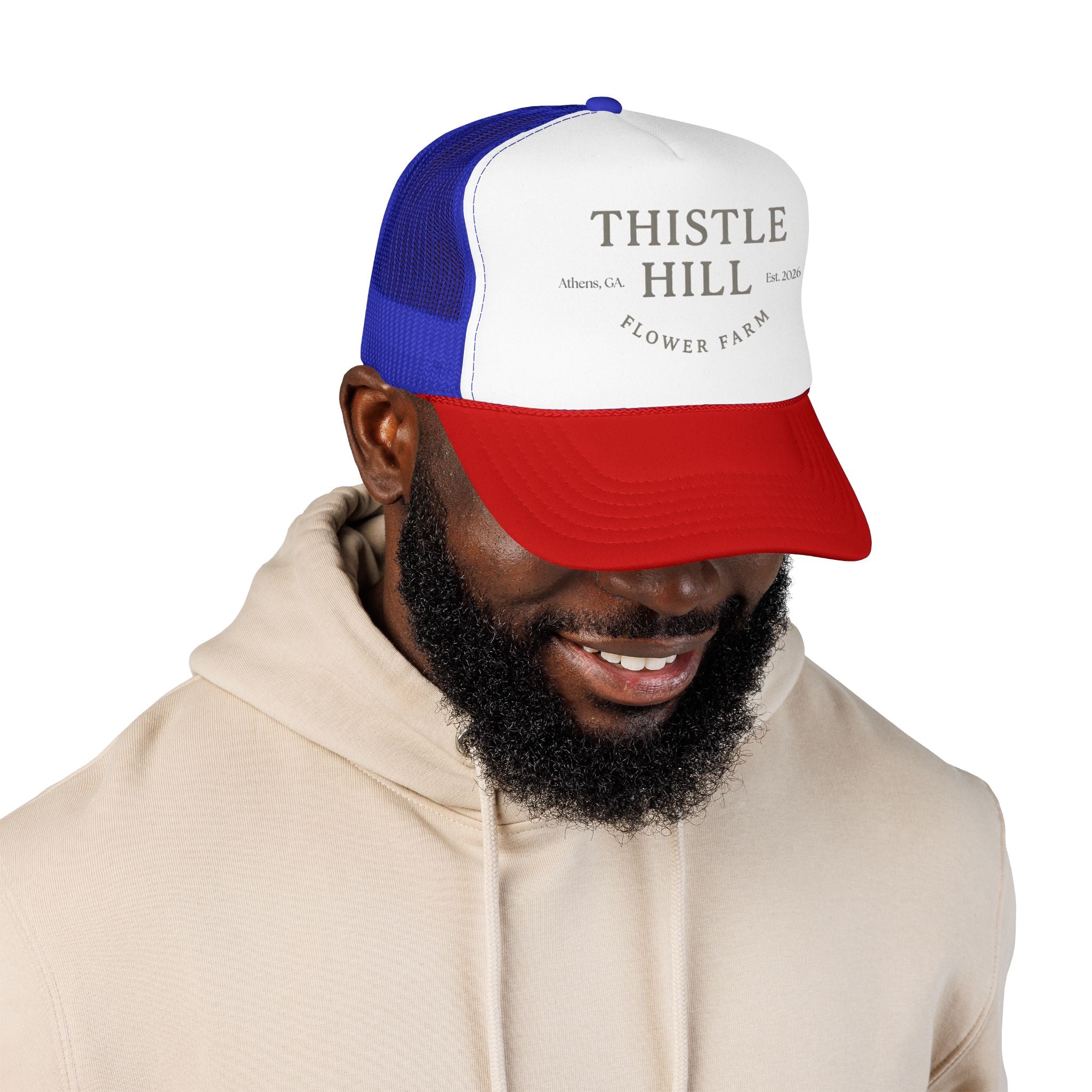 Thistle Hill Flower Farm Foam Trucker Hat (GREY)