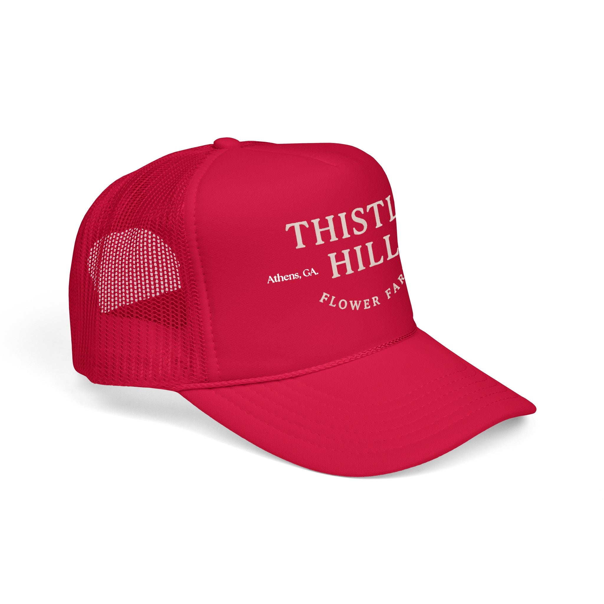 Thistle Hill Flower Farm Foam Trucker Hat (WHITE)