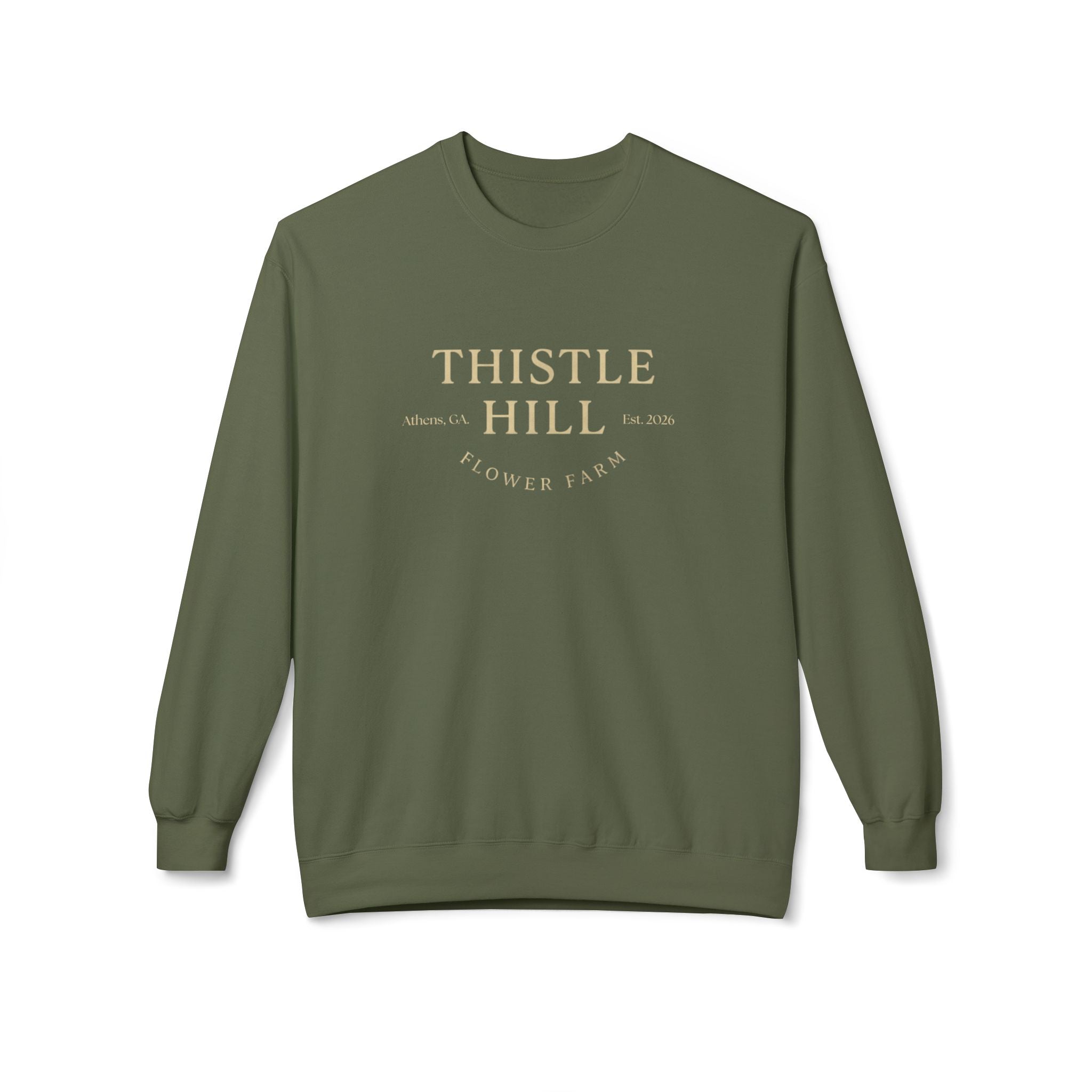 Midweight Softstyle Fleece Crewneck Sweatshirt (TAN)