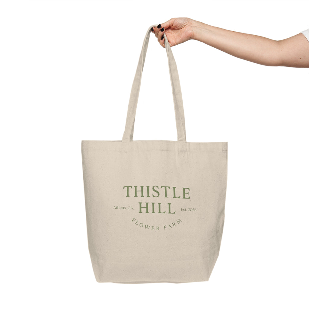 Thistle Hill Flower Farm Canvas Tote — Rustic Farmers Market Shopping Bag