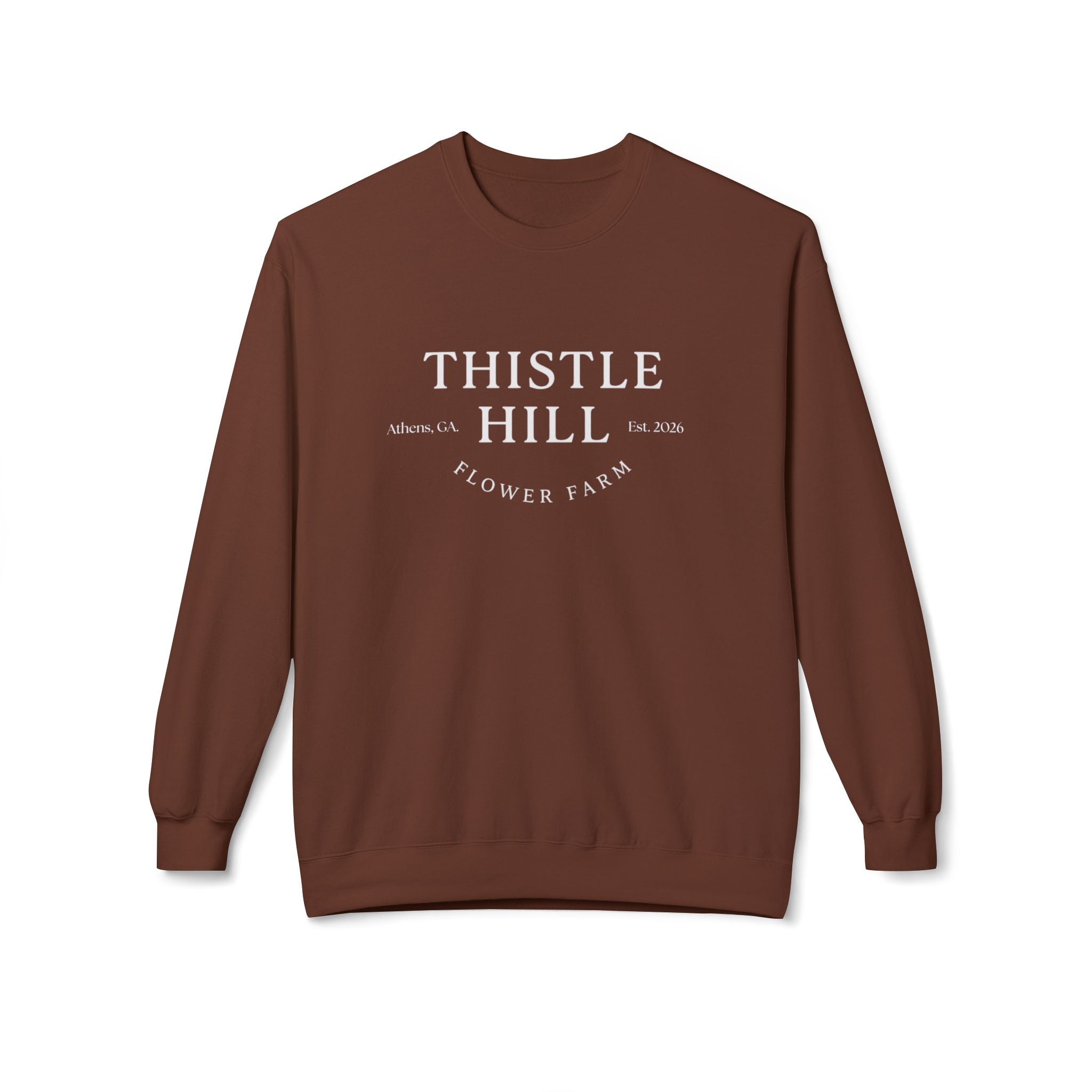 Midweight Softstyle Fleece Crewneck Sweatshirt (white)