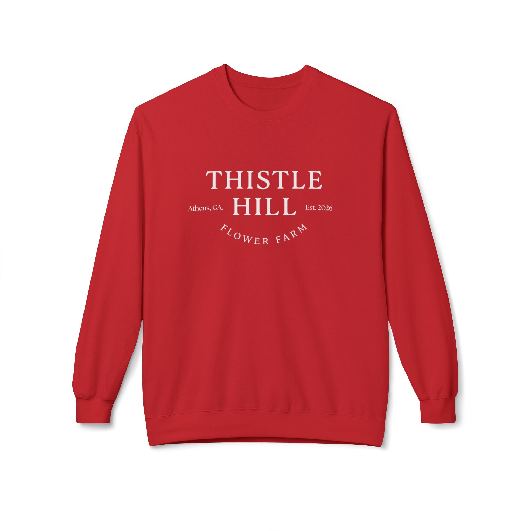 Midweight Softstyle Fleece Crewneck Sweatshirt (white)